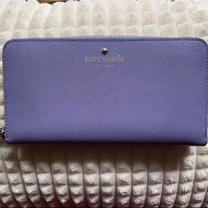 Kate Spade zip around lavender wallet